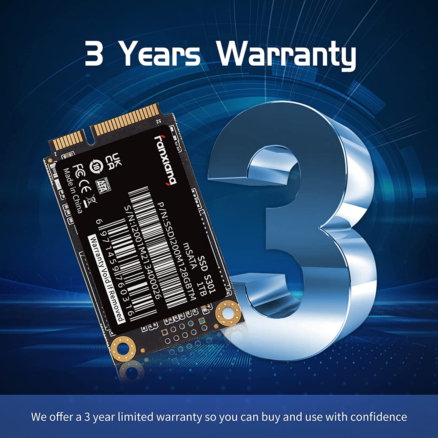 Fanxiang 2TB 1TB 512GB 550MB/S MSATA SSD Solid State Drive 6Gb/s PC/Laptop lot