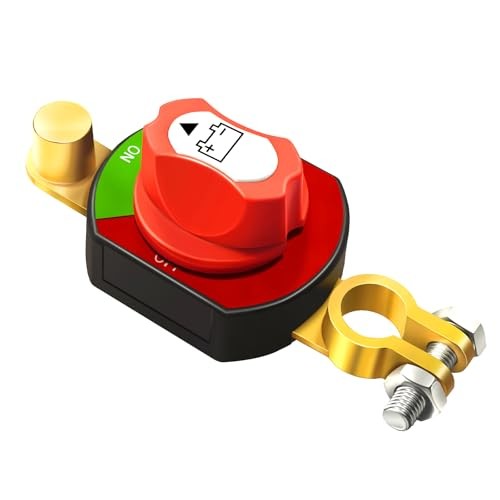 Top Post Battery Disconnect Switch 12V-48V 300A On/Off Battery Kill Switch