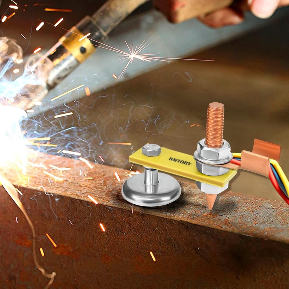 Strong Magnetic Ground Clamp for Welders - Copper Tail for Enhanced Performance