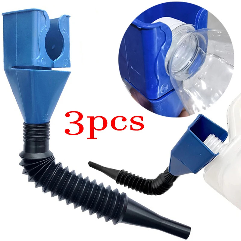 Plastic Motorcycle Car Refueling Funnel Gasoline Foldable Car Engine Oil Funnel