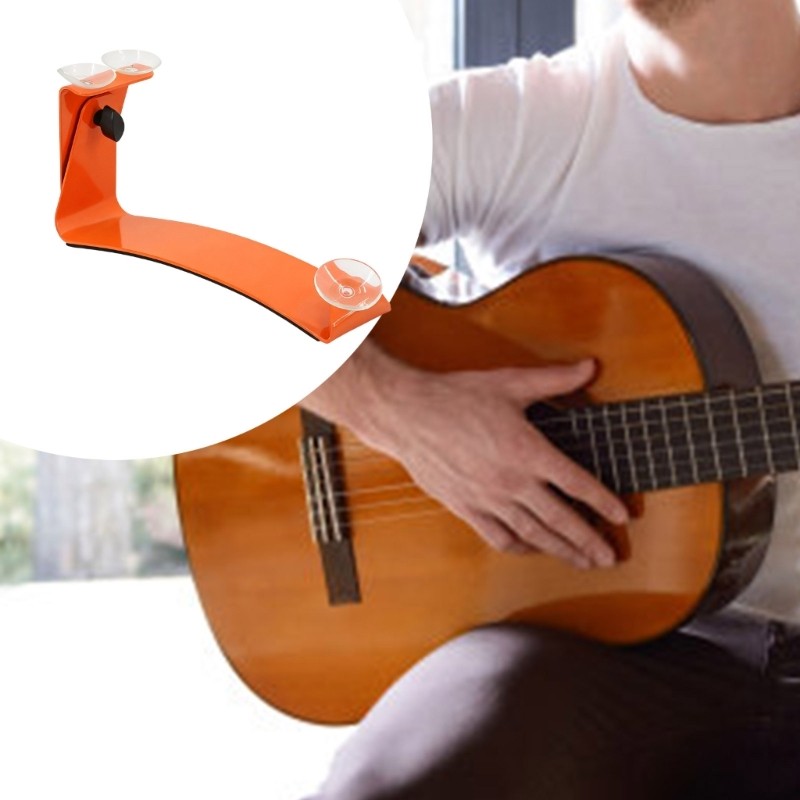 Portable Metal Frame Guitar Support Cushion with Soft Padding, Suction Cup