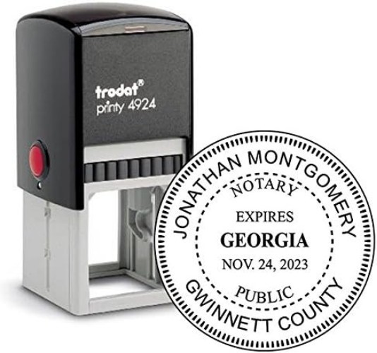 Georgia Round Notary Stamp | Official State Notary Stamp | Official Seals | M...