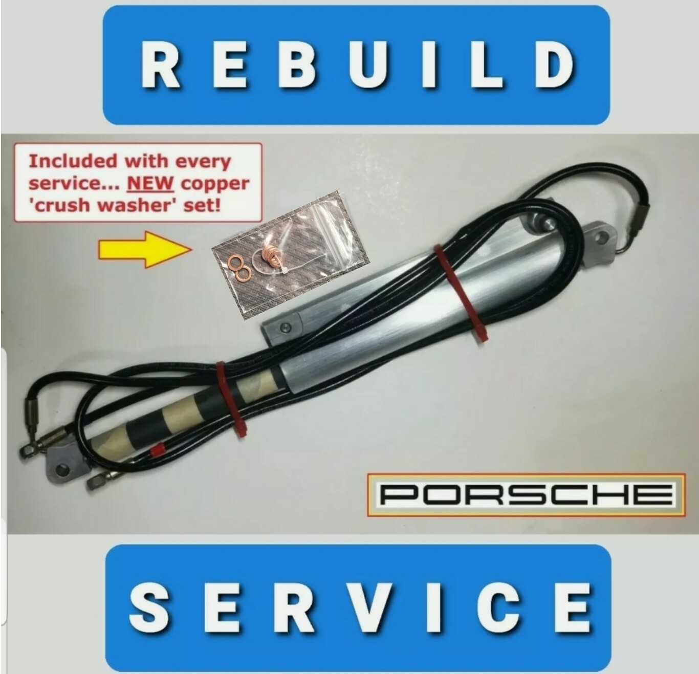 Porsche 911 HYDRAULIC Rams Cylinder TOP REBUILD SERVICES 996 997 (Free Shipping)