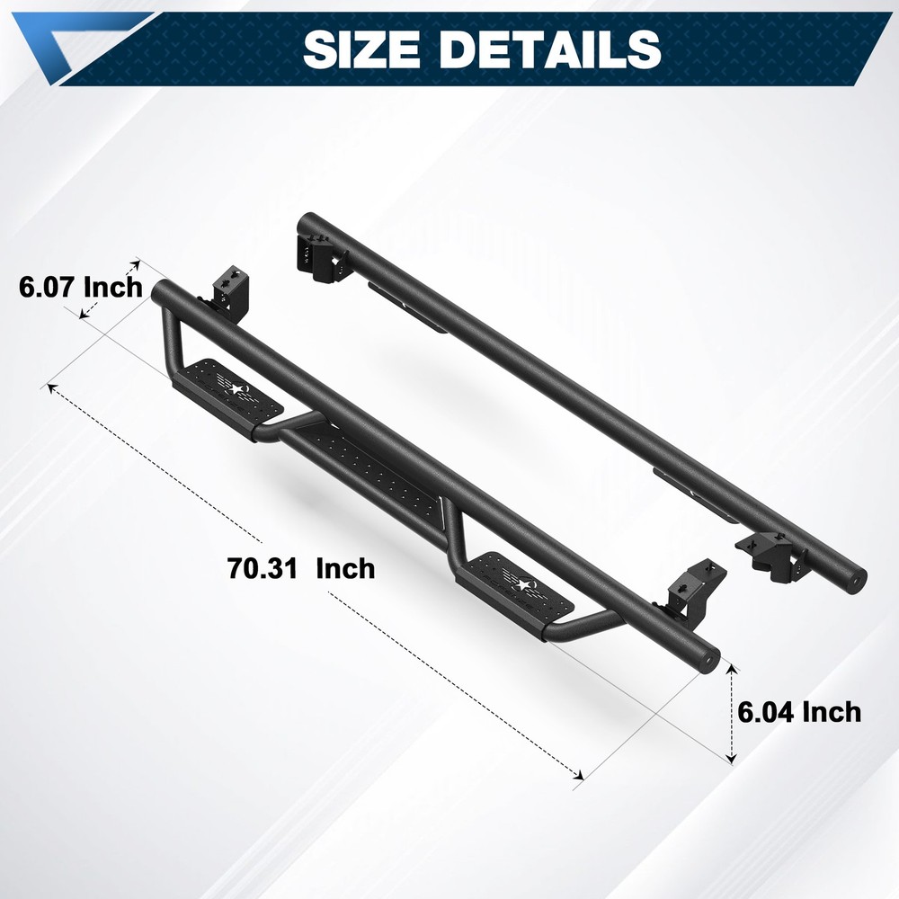 Nerf Bar For 2005-2023 Tacoma Access/Extended Cab Running Boards Drop Side Step