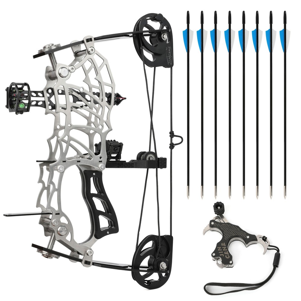 15-32lbs Adjustable Mini Compound Bow Set Short Axis Archery 13" Bow Shooting