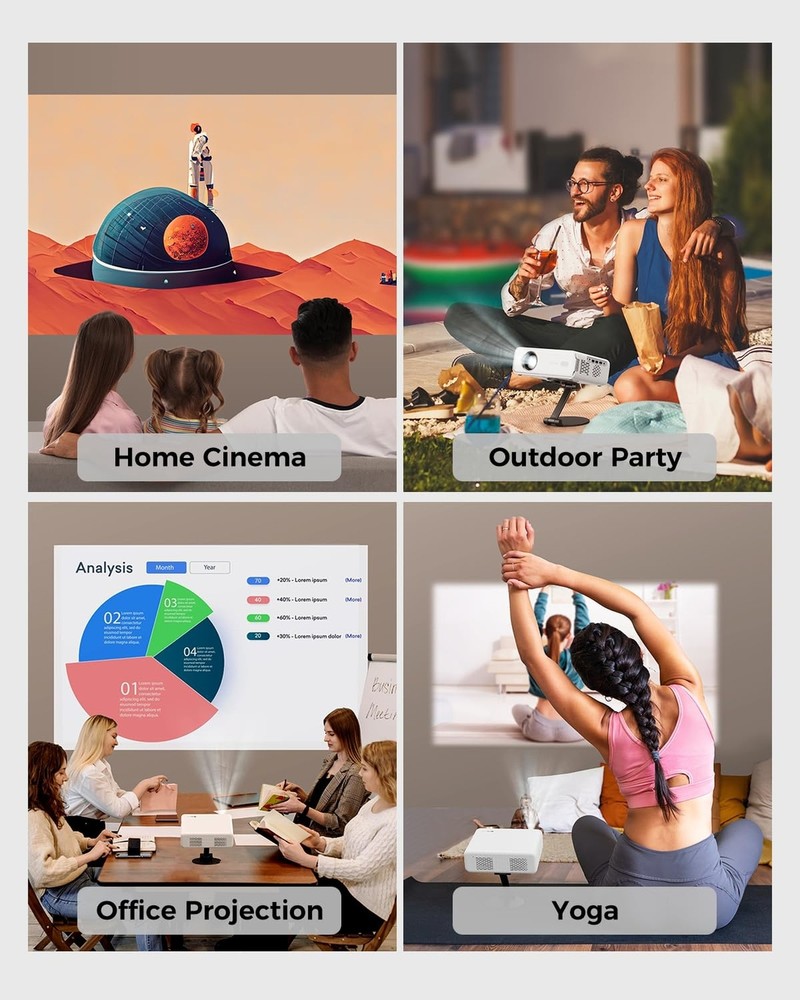 Projector Foldable Stand, Ultra-Compact Foldable Stand with Easy Setup and 18...