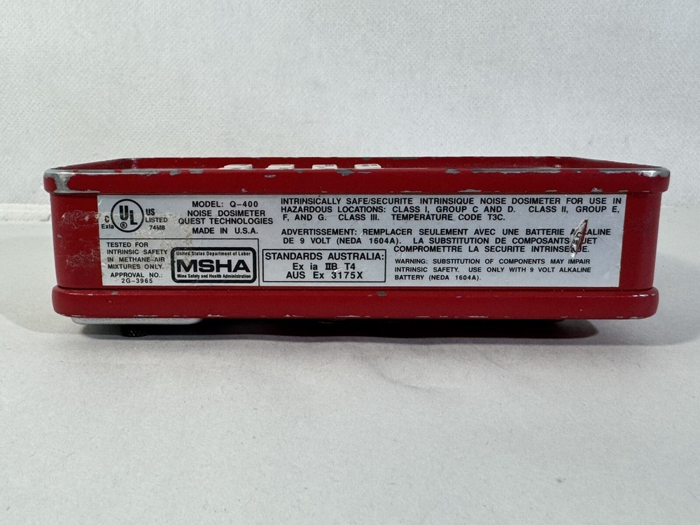 QUEST TECHNOLOGIES Q-400 NOISE DOSIMETER With OUT Sonic Probe