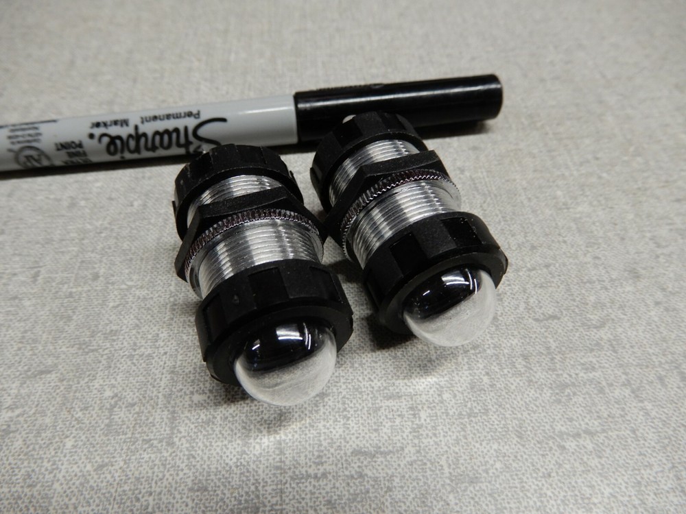 Bulgin Panel Indicators Miniature Screw Base Chrome Bezels Great Design! Qty 2