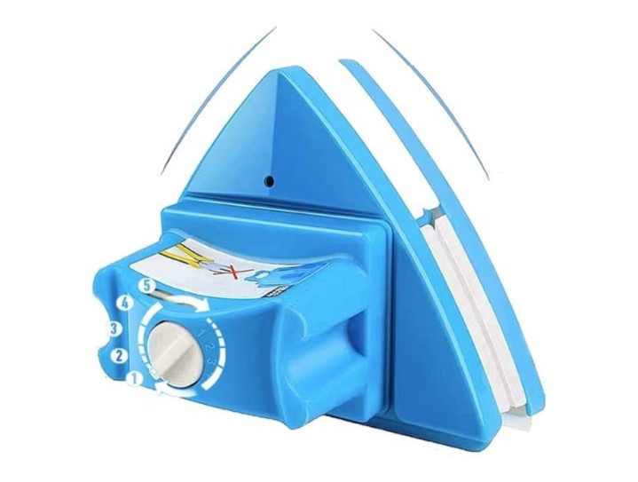 Double-Sided Magnetic Window Cleaner 5-Gear Glider Tool Blue