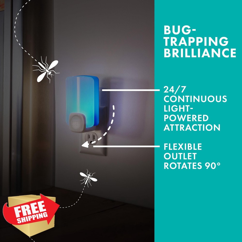STEM Fruit Fly Trap Indoor Insect Control Blue Light Plug-In Starter Kit
