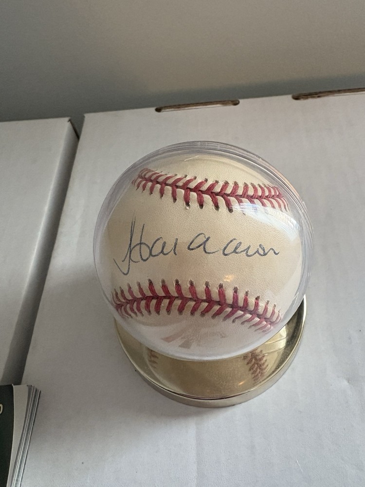 1999 All Star program w/ Aaron signed ball