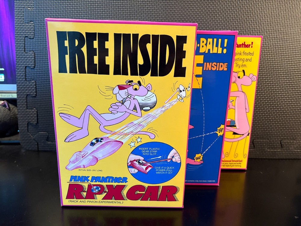 Pink Panther Flakes combo - 3 empty custom design display boxes