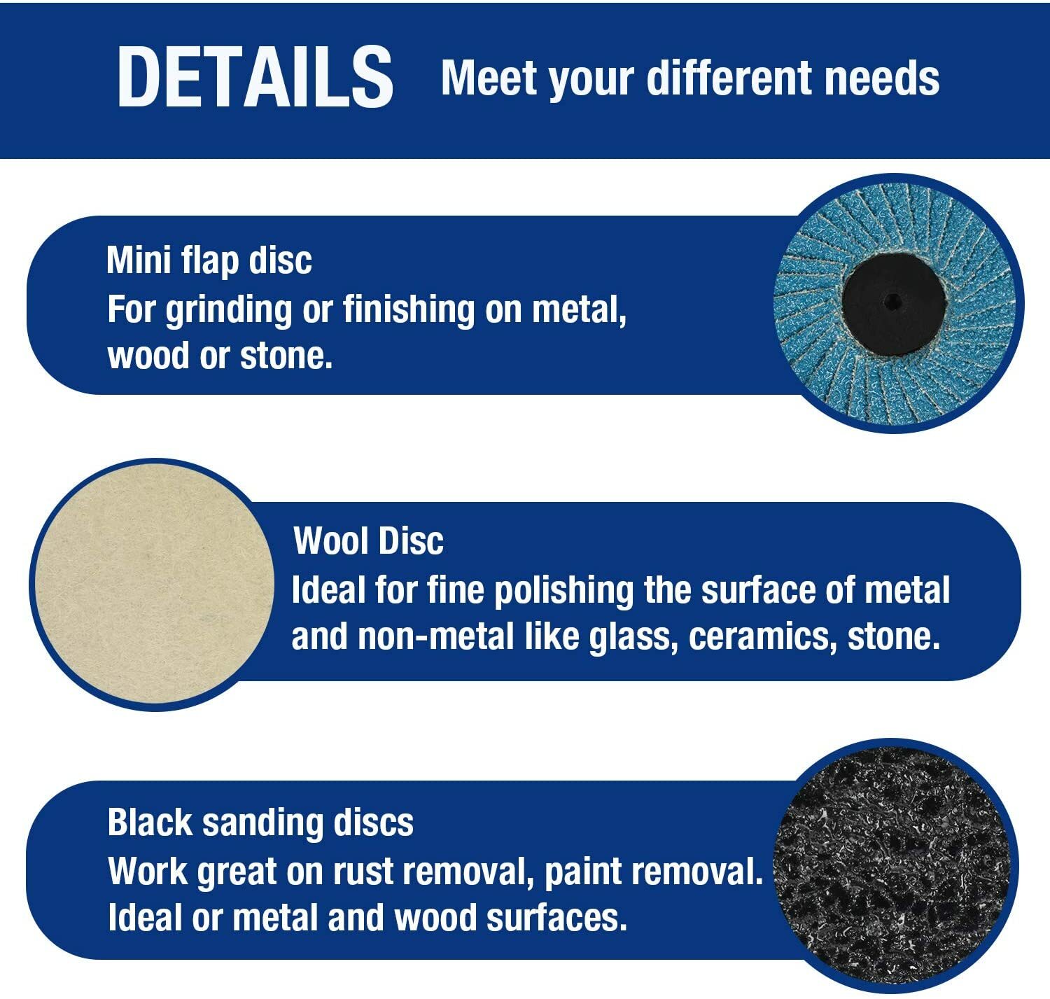 2 in x 42 PCS Roll Lock Sanding Discs Set w/ 1/4 Holder Die Grinder Quick Change