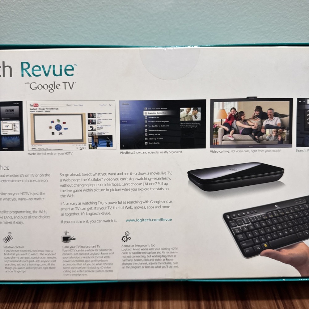 Logitech Revue Digital HD Google TV Media Player Streamer Keyboard Controller