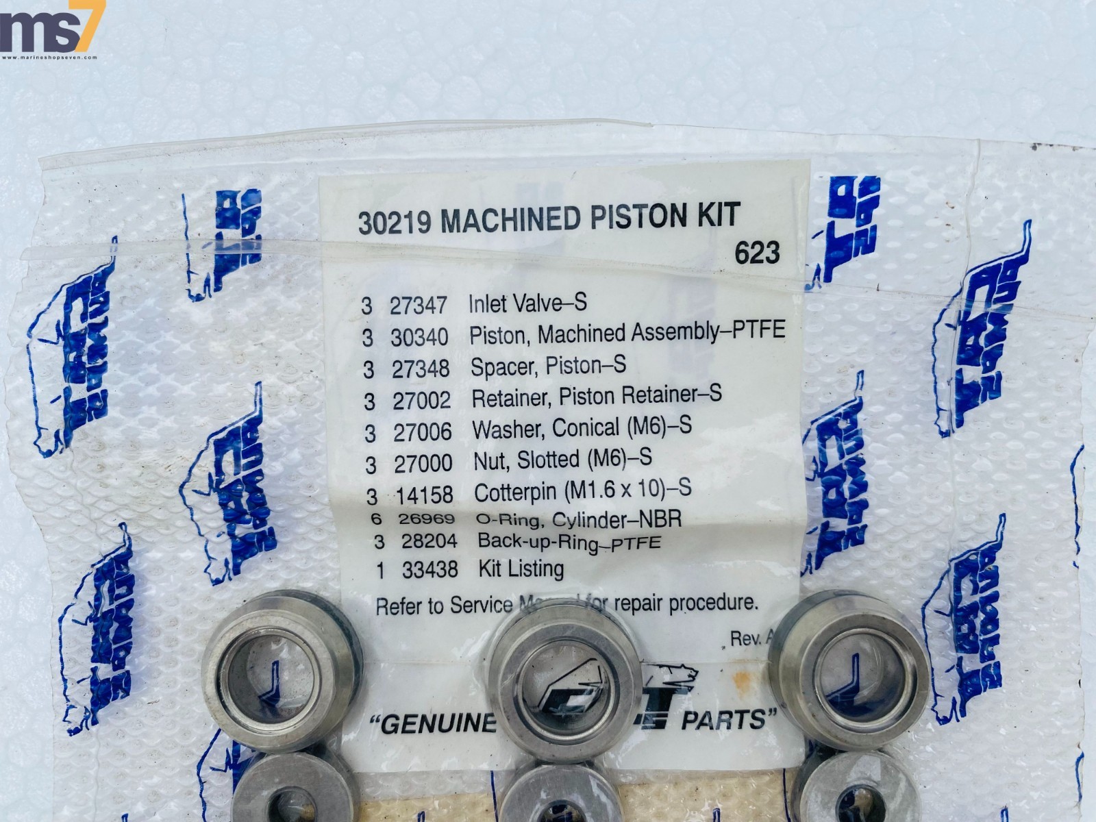 CAT PUMPS 30219 MACHINED PISTON KIT FOR 623 PUMPS #NEW