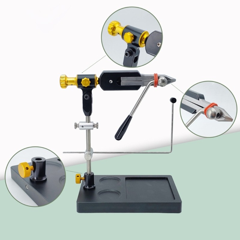 Adjustable Rotating Fly Tying Vise 360 Degree Rotating Lures Making Tool