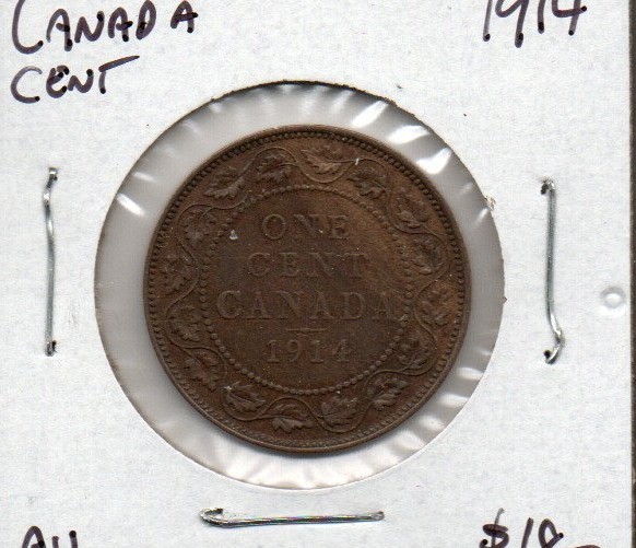 Canada One Cent 1914 AU