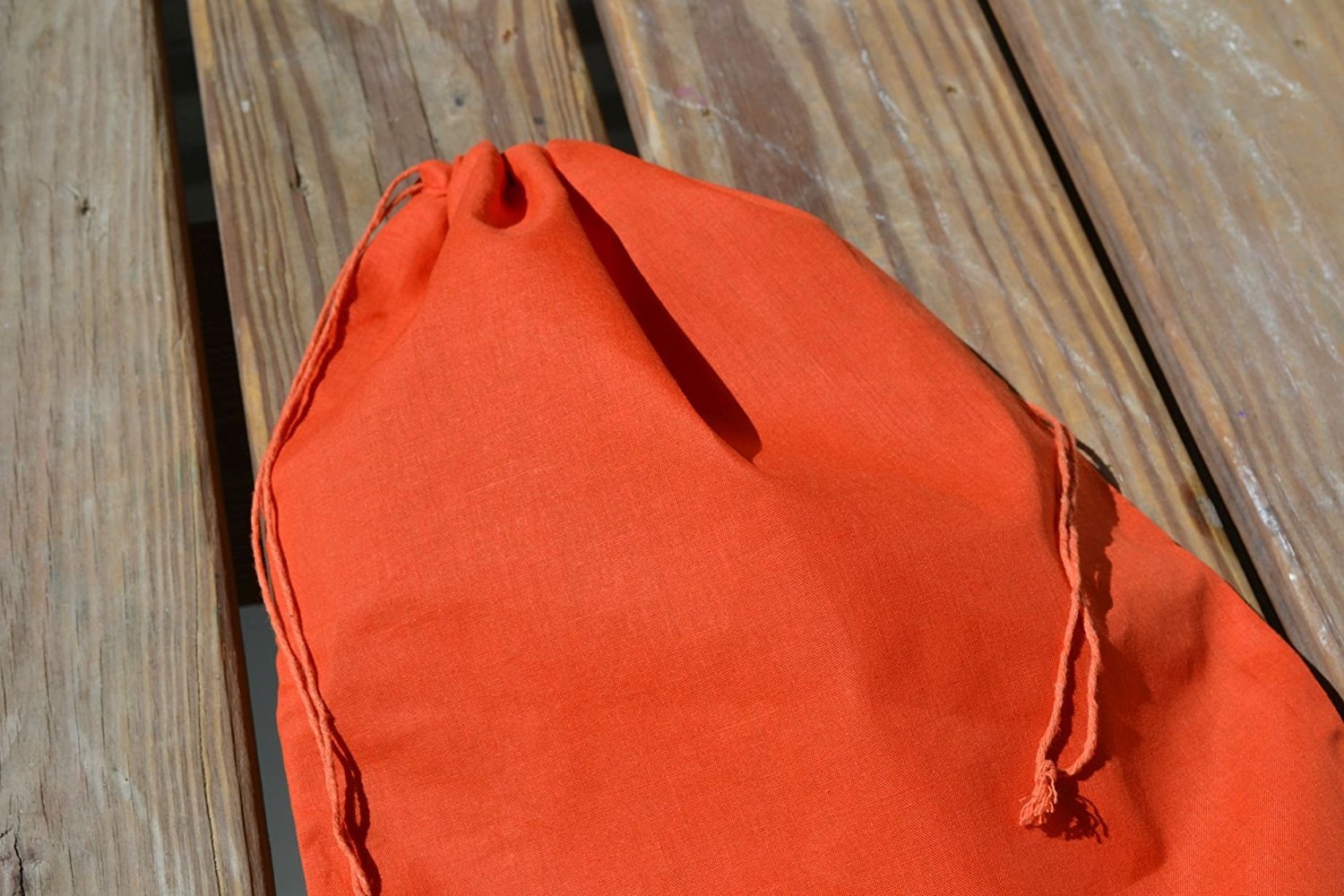 4"x6" Cotton Double Drawstring Muslin Bags (ORANGE COLOR)