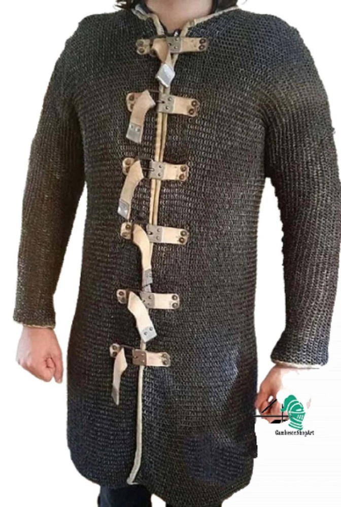 10mm Flat Riveted Rings with Flat Washer Chainmail Armor Medieval Open Chainmail