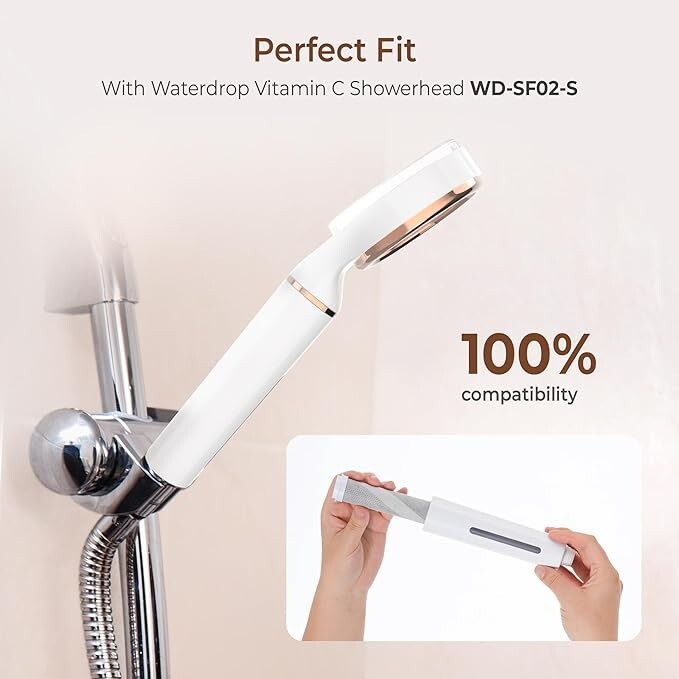 Waterdrop handheld shower head replacement filter for SF02-SL & SF02-SR, 3 Pack