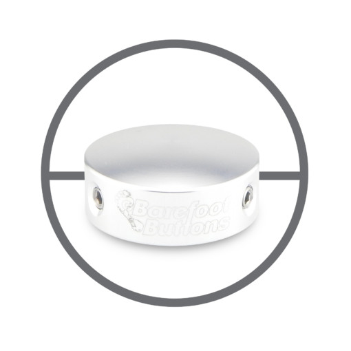 Barefoot Buttons V1 Big Bore Silver