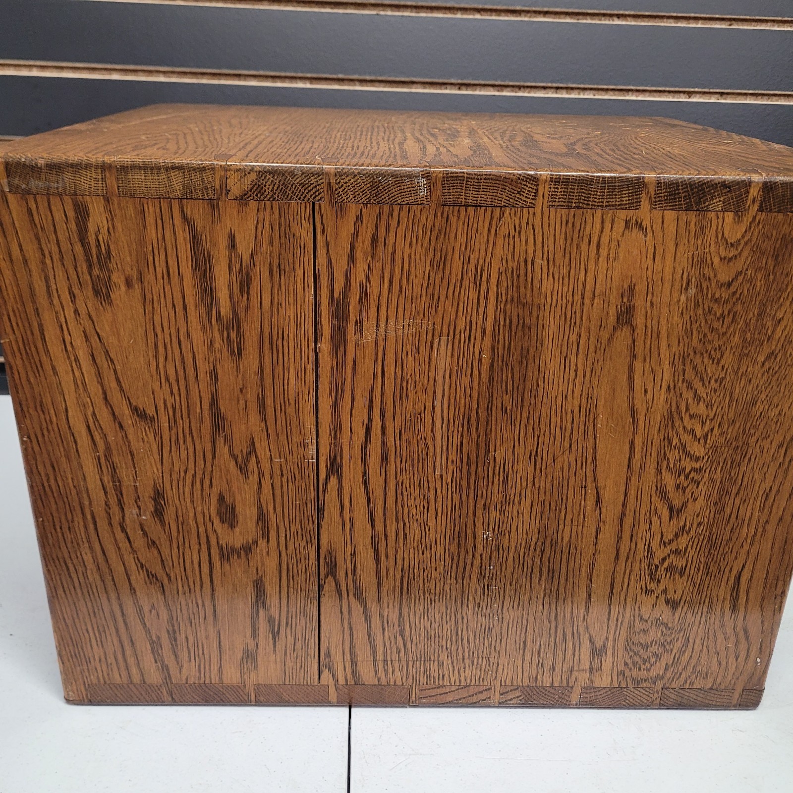 Vintage Remington Rand 6 Drawer Library Card Catalog File Cabinet Oak Solid