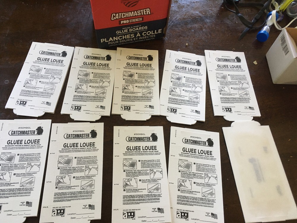 10-Pack Catchmaster 75M Bulk Mouse and Insect Glue Boards, x10 Glue Trap