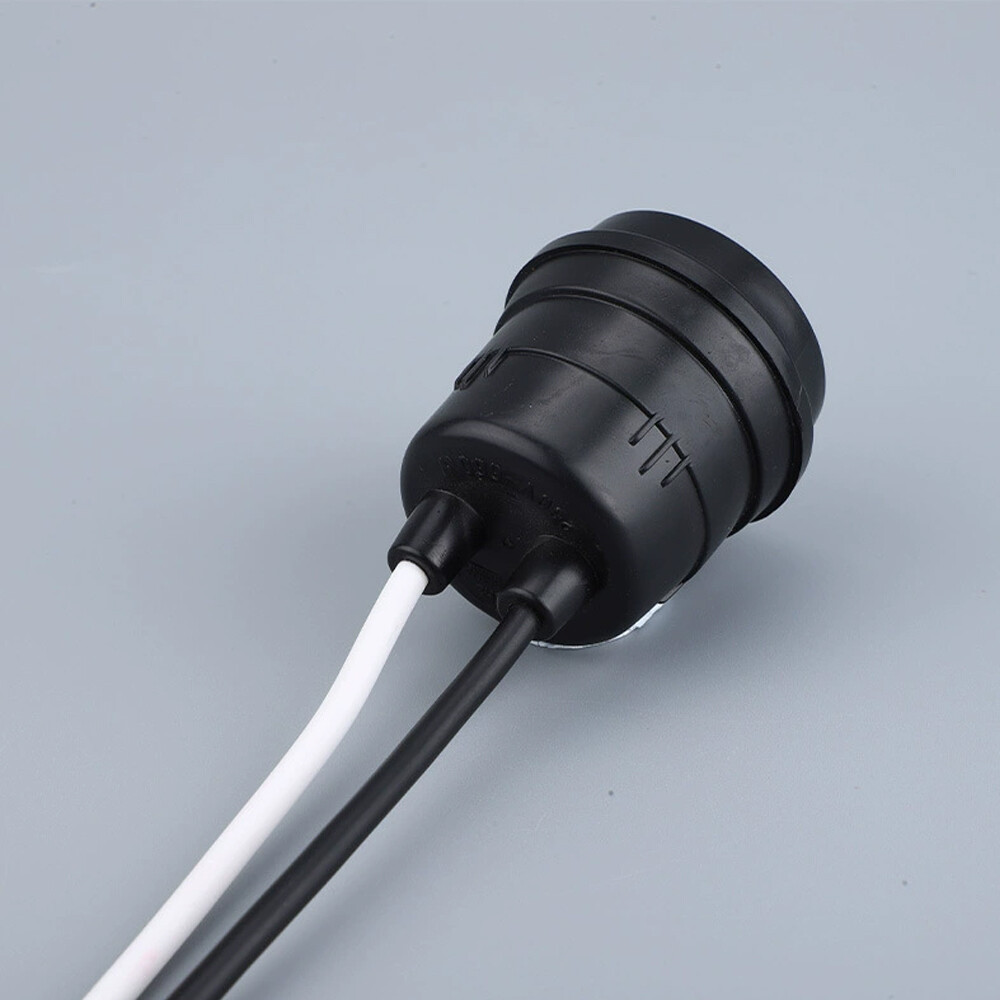 Waterproof Lamp Socket 12 Pack Black Pigtail Lamp Holder Socket E27