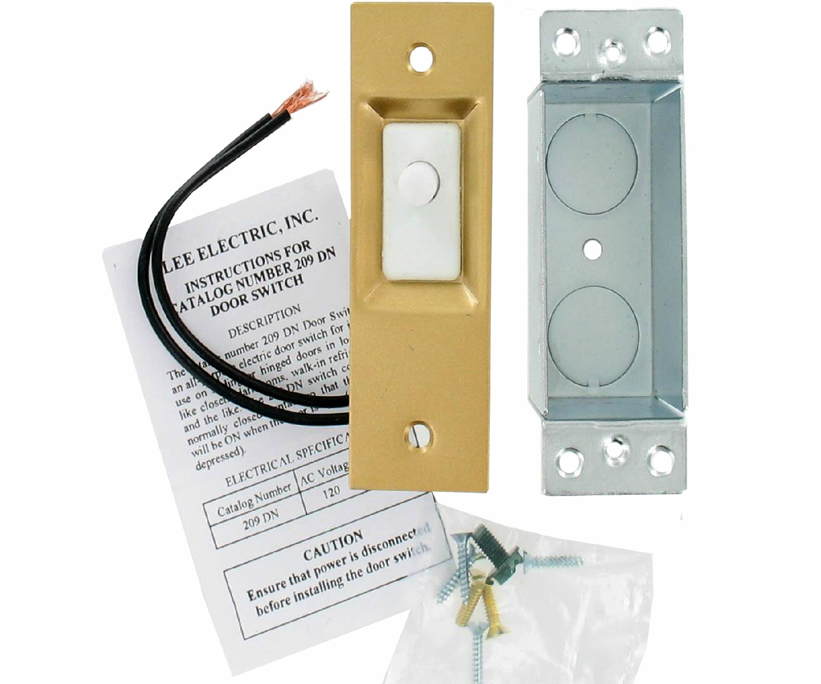 Lee All-Purpose Indoor Electric Door - Closet Light Switch 120V AC 6A # 209DN