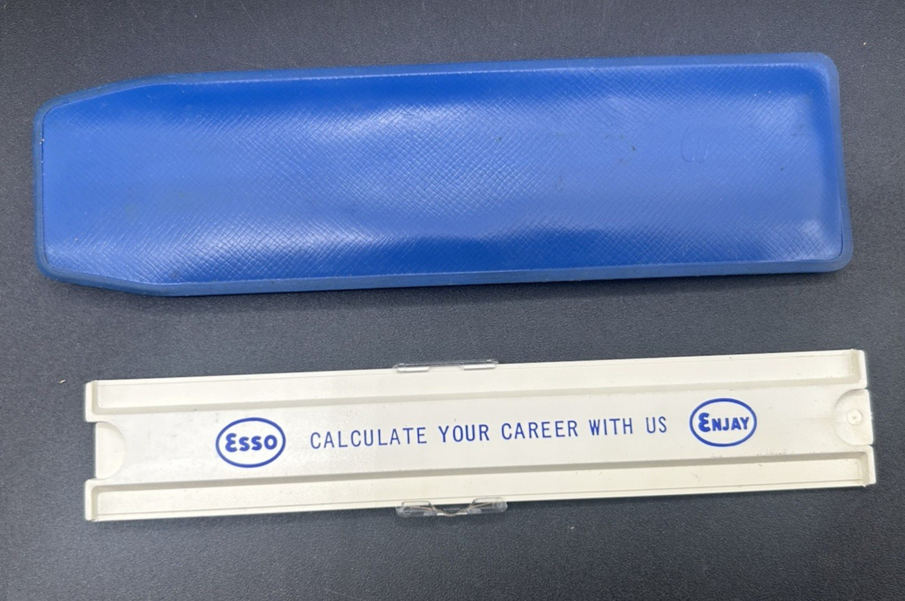 Vtg. Cica 1970s Esso Enjay Career / Employee Promo Sterling Slide Rule 587