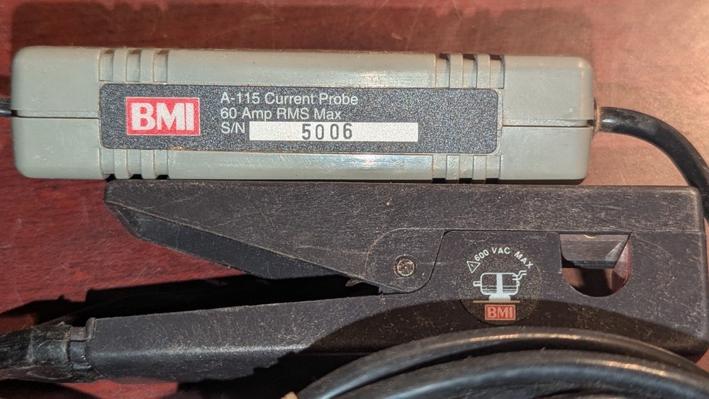 (1) BMI A-115 Basic Measuring Instruments 60 Amp Current Probe