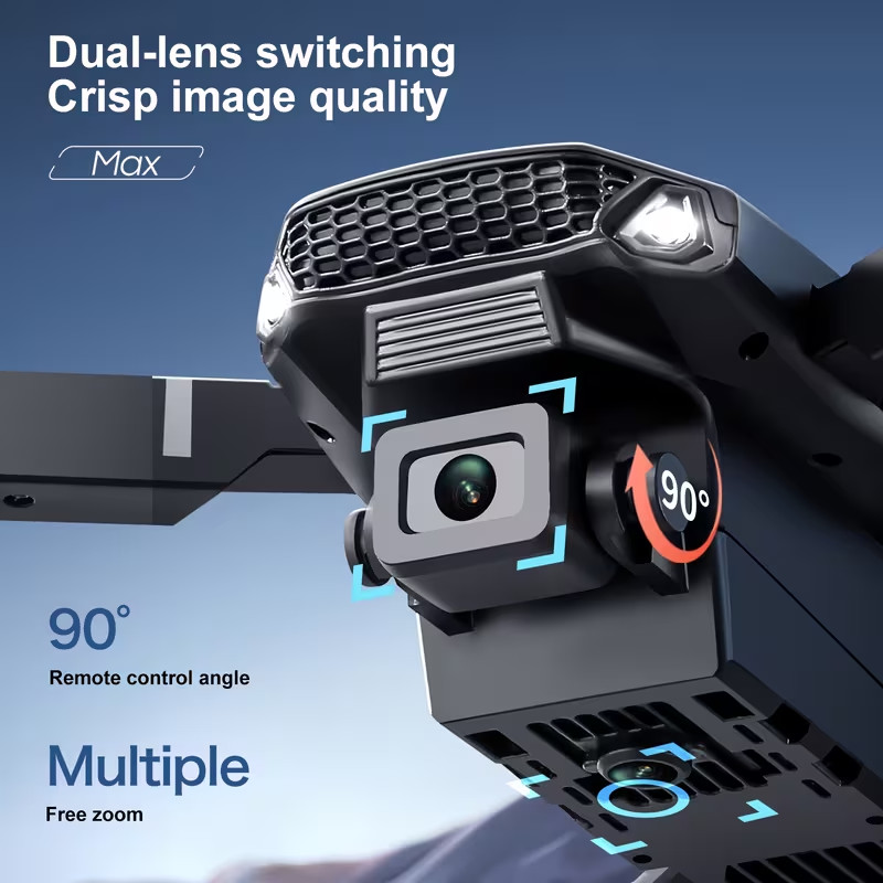 E88 Drone with Built-In Screen Control, Camera RC Drone with HD Display