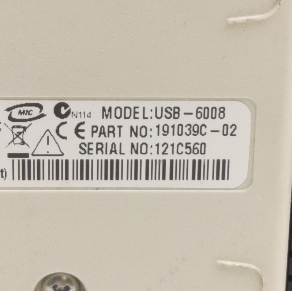 National Instruments 191039C-02 USB-6008 I/O DAQ Module, 8-Inputs, 12-bit