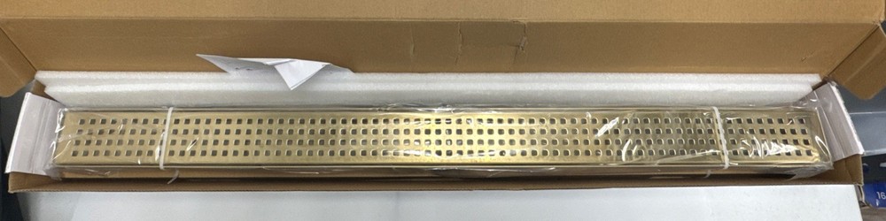 Linear Shower Drain 36 Inch Rectangular, Brushed Gold Shower Drain (1112)