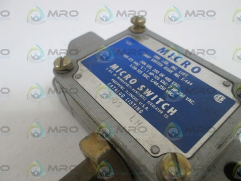 MICRO SWITCH BAF1-2RQ9-LH LIMIT SWITCH (GREY) UNMP