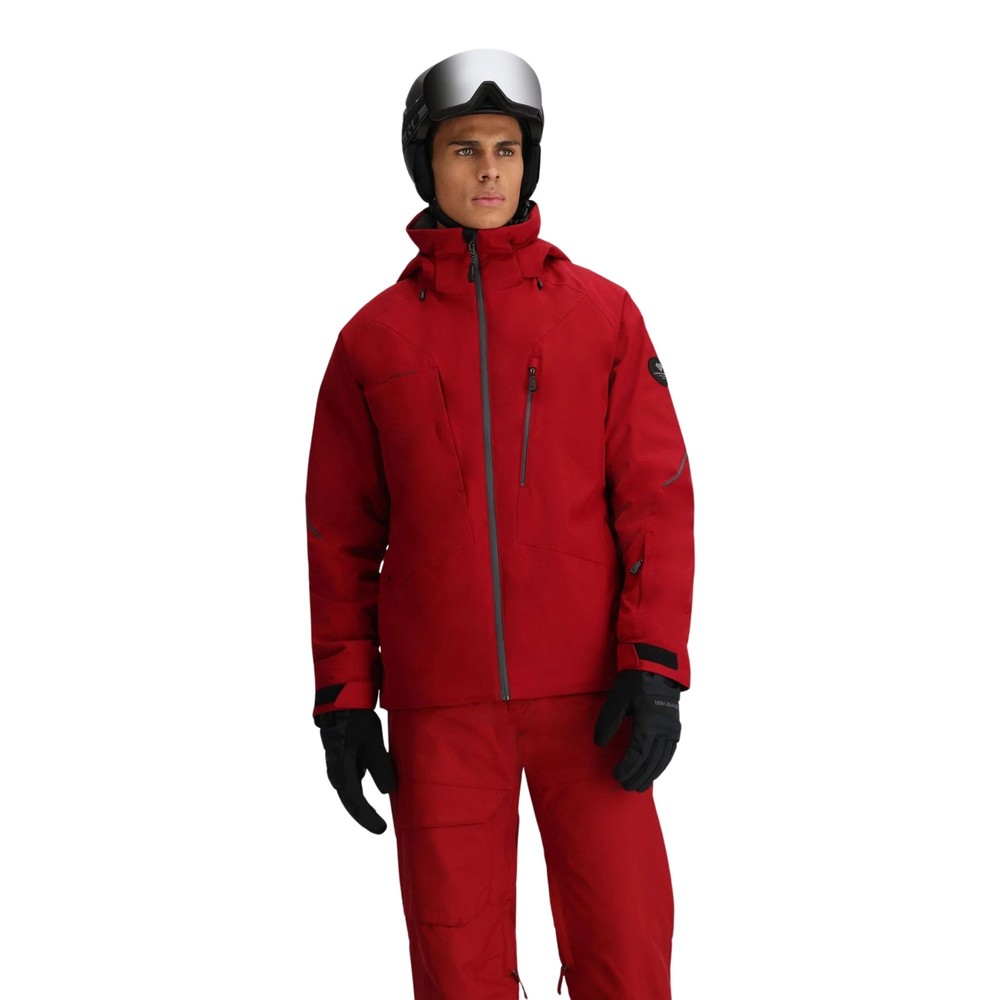 Obermeyer Raze Men's Winter Jacket, Rustic Red, Medium