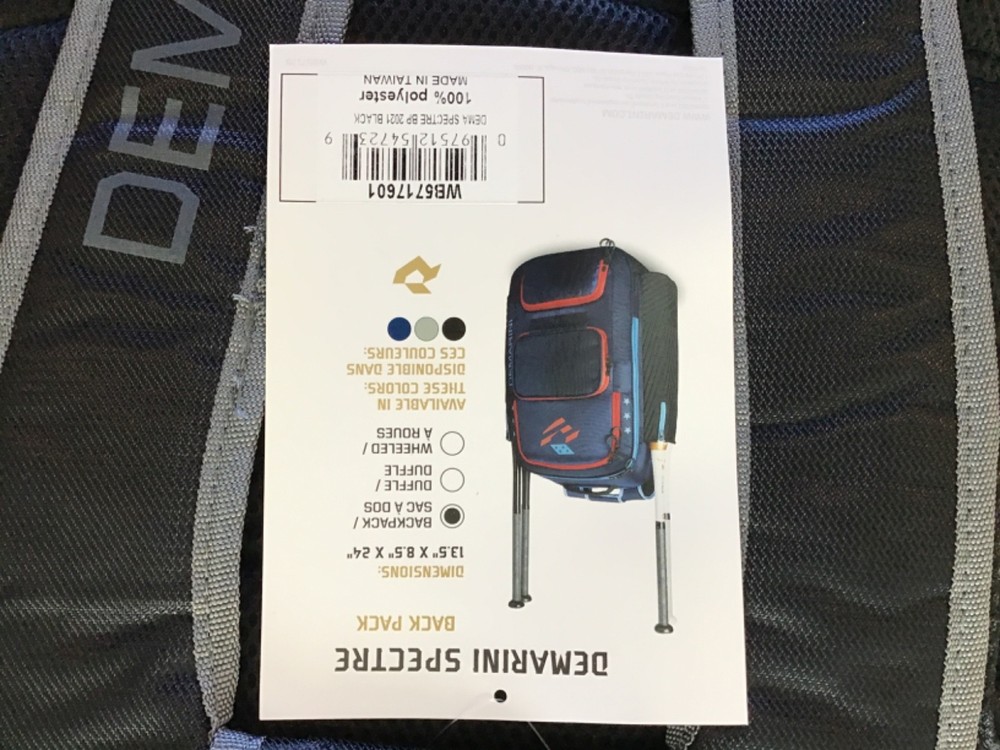 DeMarini Spectre Baseball/Softball Backpack Black
