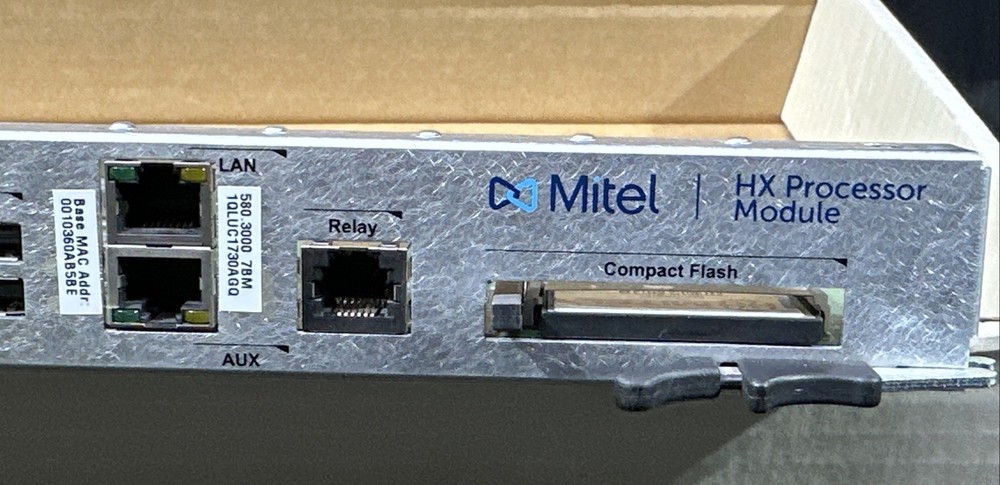 Mitel 5000 HX Controller Processor Module 580.3000 w/ 2 GB Compact Flash Card