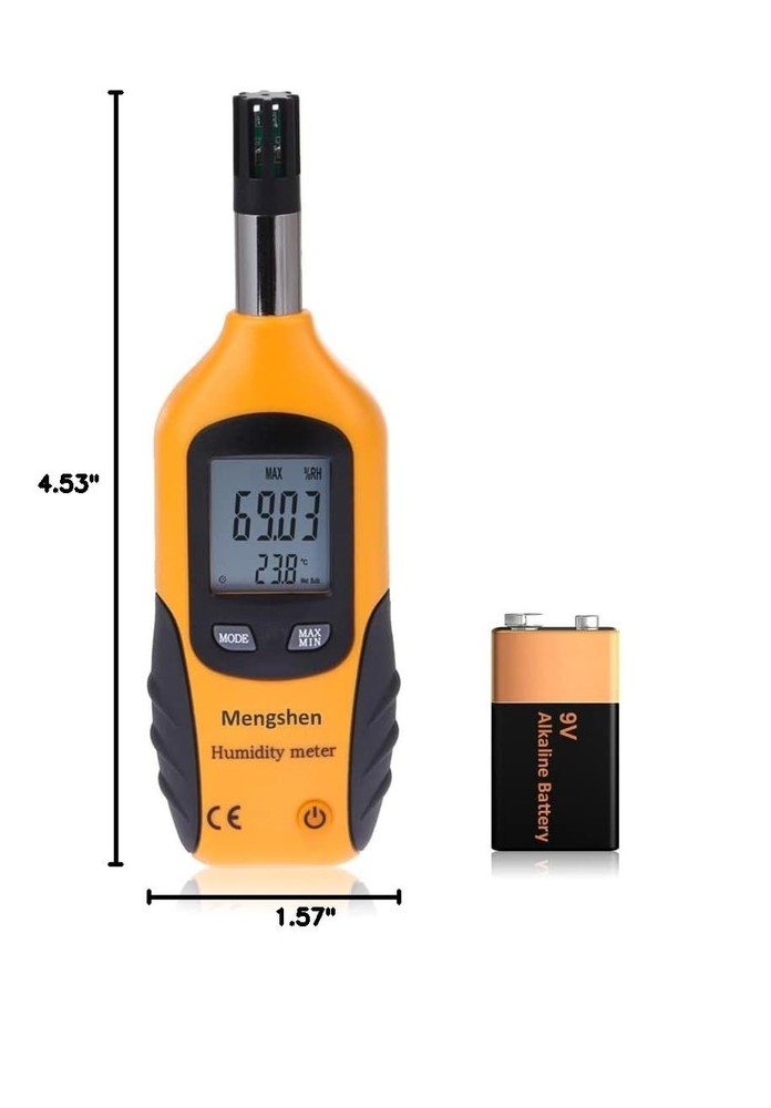 New Handheld Digital Psychrometer - Orange