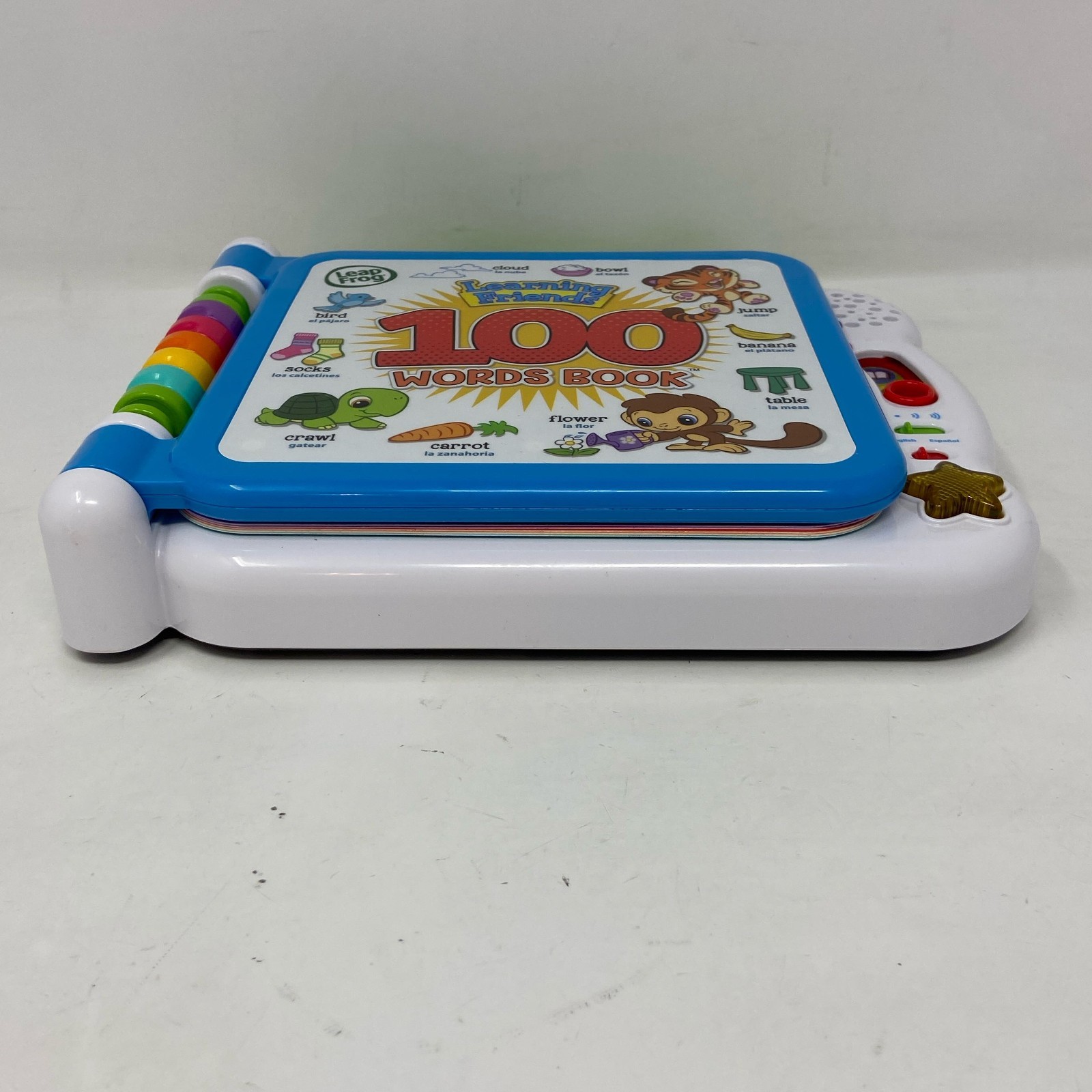 LeapFrog Learning Friends 100 Words Book - Bilingual English/Spanish, Green/Blue