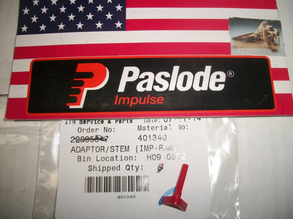 Paslode Part # 401340 Fuel Stem Adaptor (Red)