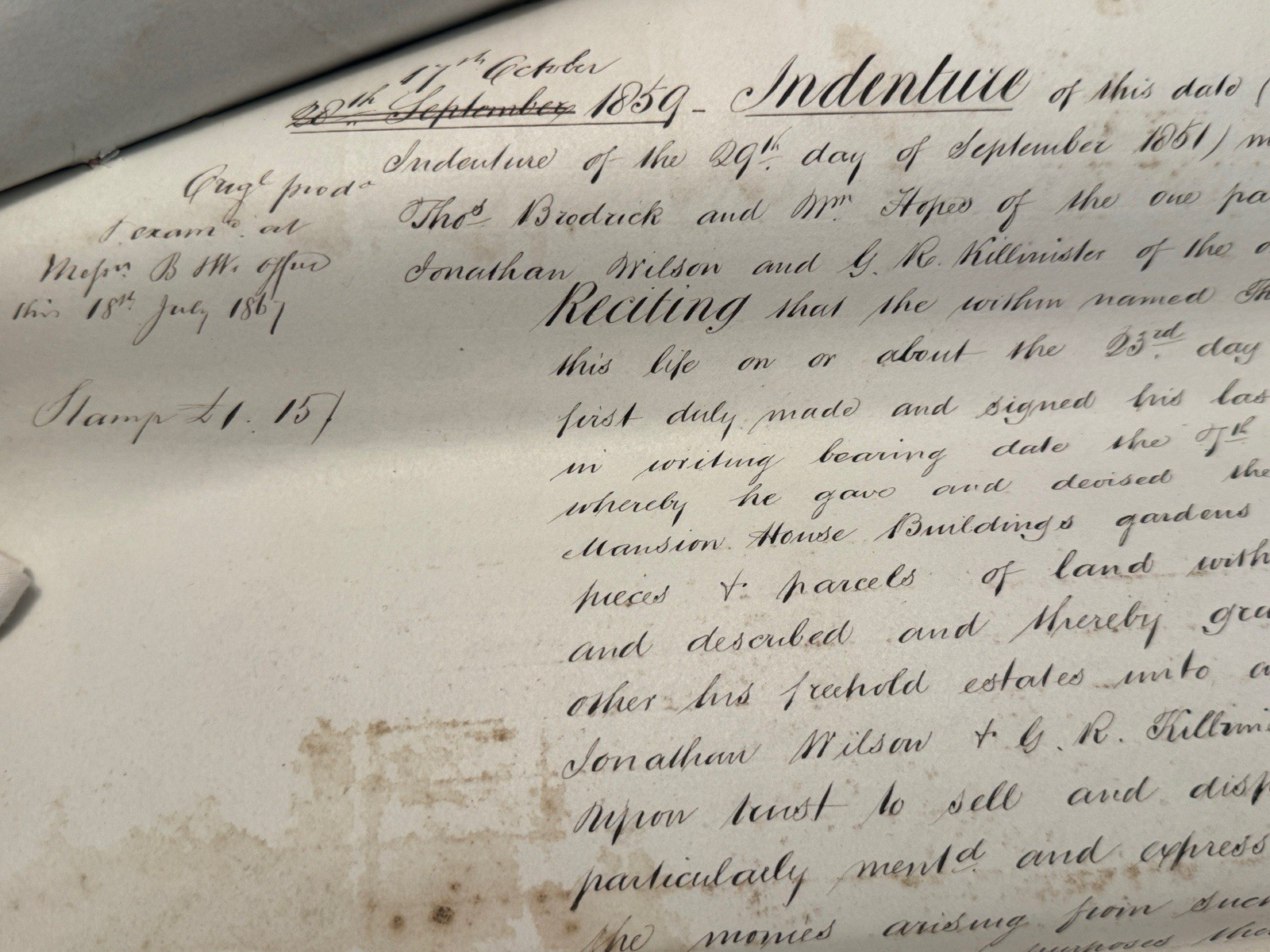 1867 Rare MASSIVE Vellum Abstract of Title Macclesfield Cheshire Manuscript 46pg