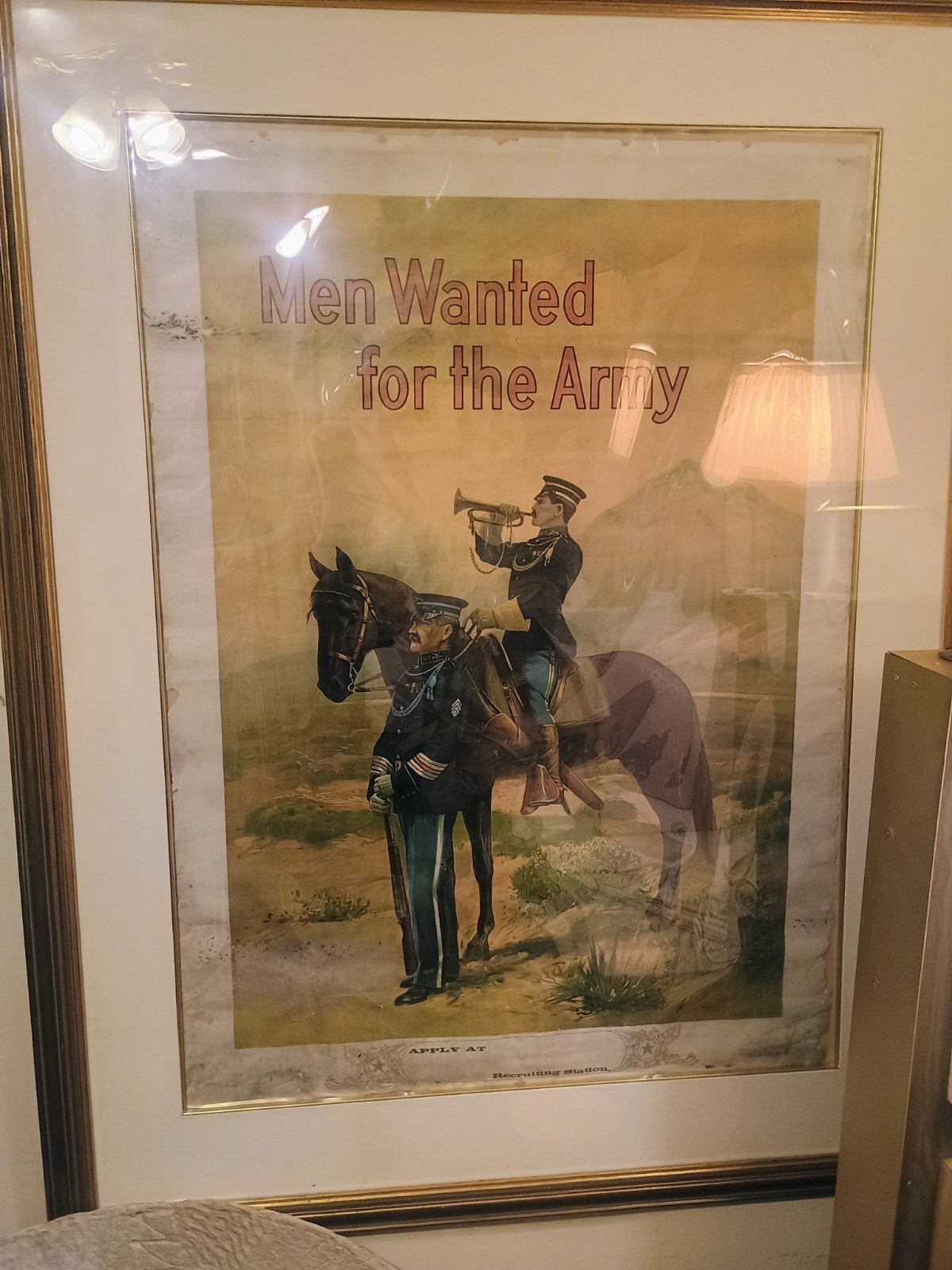 Large Original 1908 Army Recruiting Poster