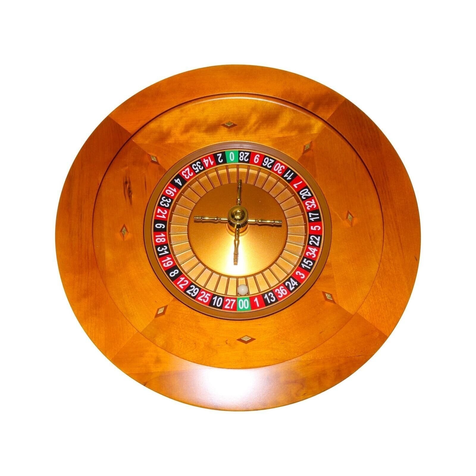 20" Solid Wood Roulette Wheel Set with 2 Balls - Home or Professional Use - NEW