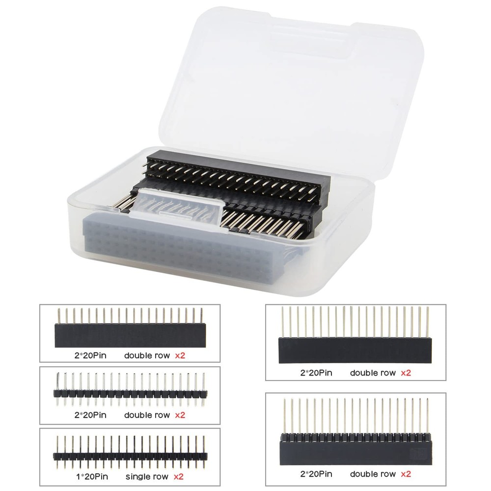 2x20 40 Pin Stacking Female Header Kit for Raspberry Pi - 5 Specifications 10Pcs