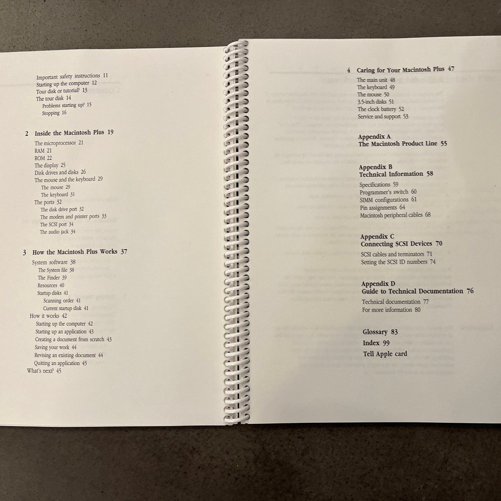 Macintosh Plus Owners Guide Manuals for Apple Computer - New! 101 Pages