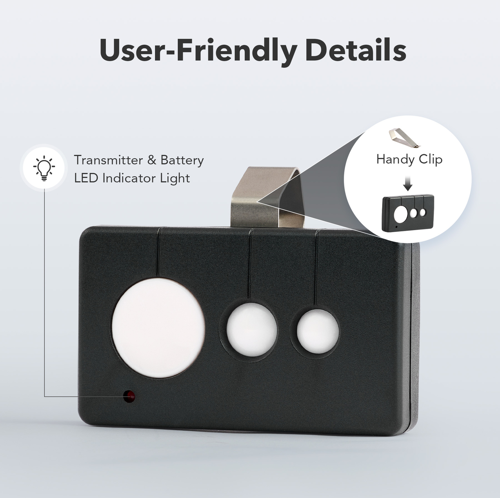 CO-Z Gate Opener Remote Control for 433.92 KHz Automatic Gate Garage Door Opener