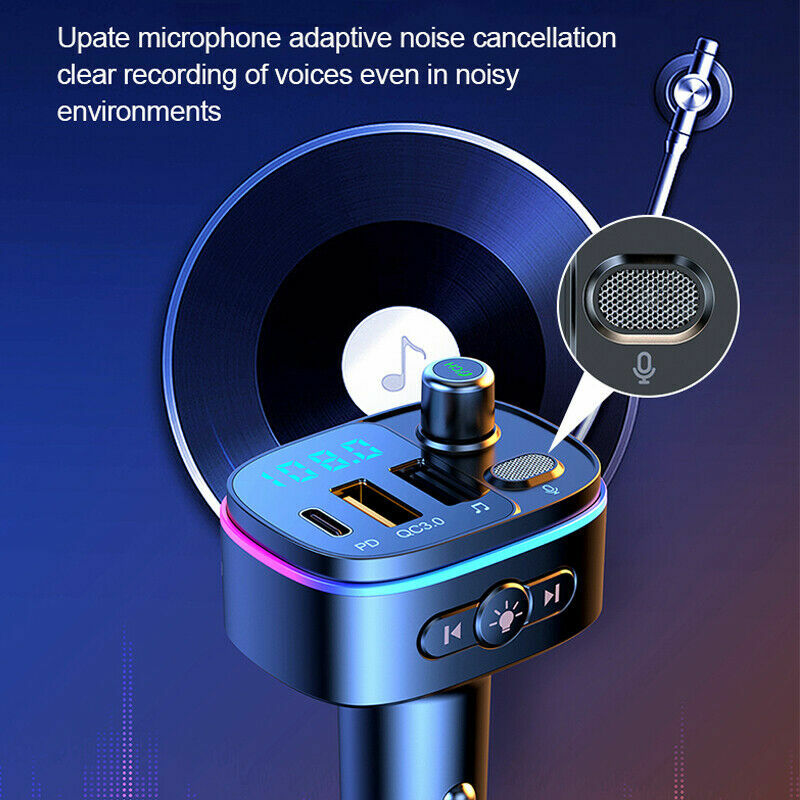 Bluetooth Car Adapter FM Transmitter USB AUX Radio Handsfree MP3 Player For Car