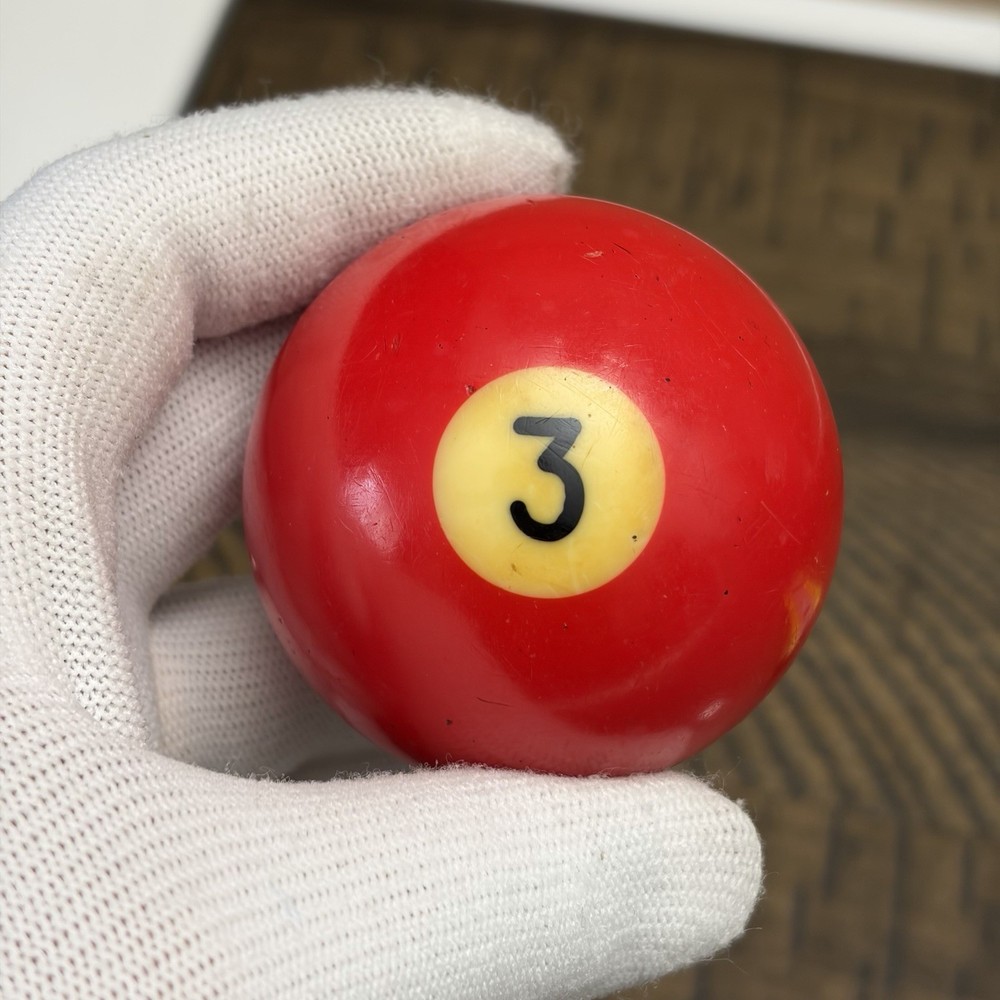 Vintage Pool Billiard Ball #3 Solid Bakelite Tested 2 1/4" Standard Replacement