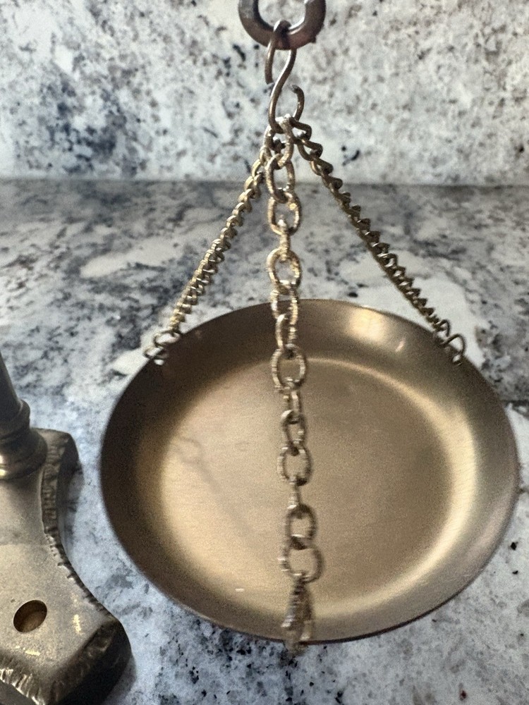 Vtg Brass Scale 8 1/2”